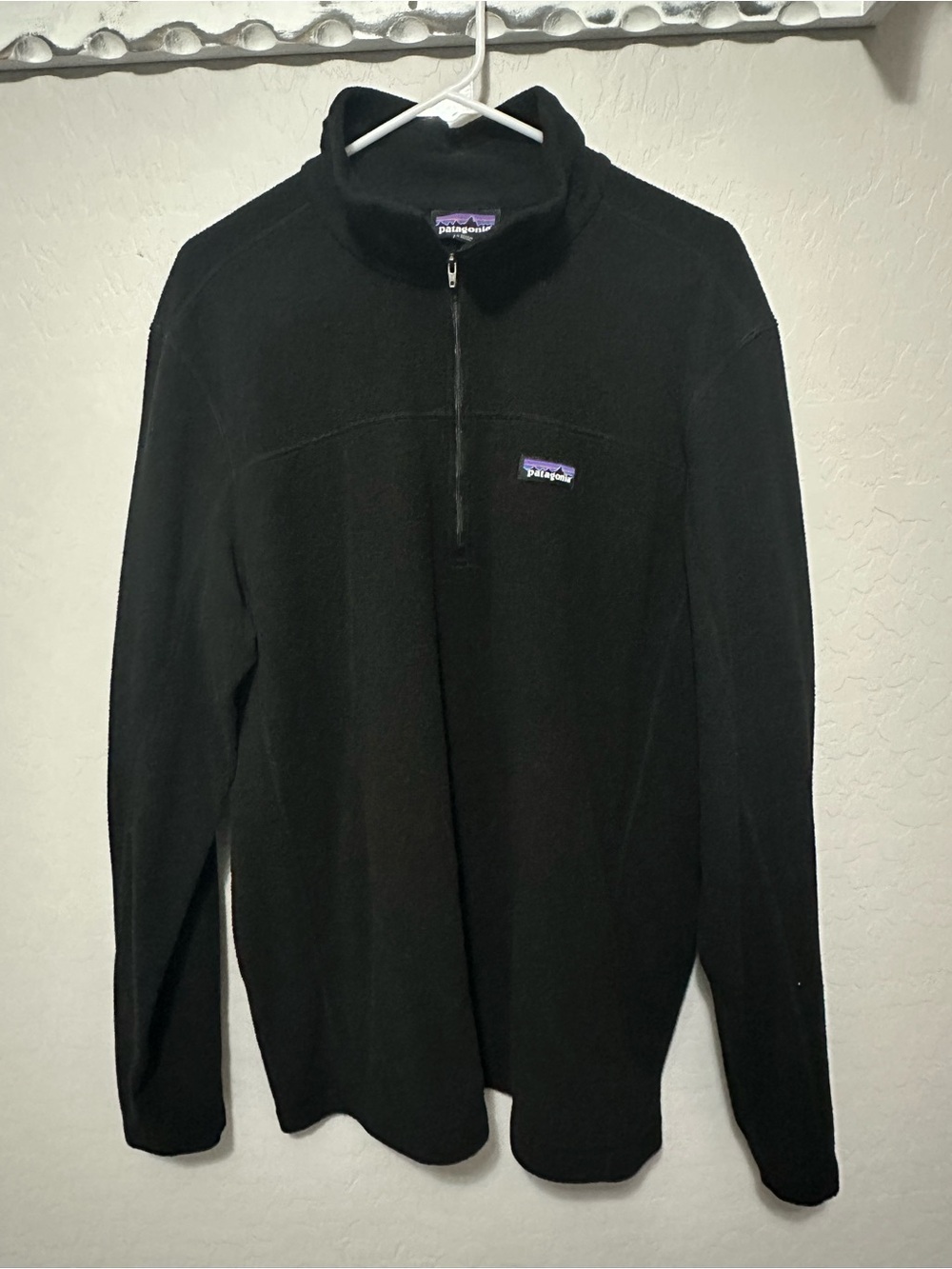 Men’s XL Patagonia Black Quarter-Zip Fleece Pullover
